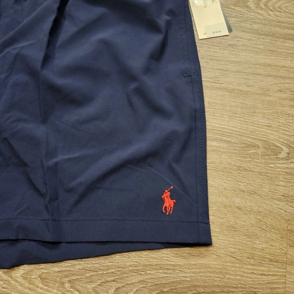 Polo Ralph Lauren 5.75 Inch Traveler Classic Swim Trunk Men XL Blue Pony Stretch